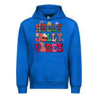 Cobalt holly jolly vibes pink christmas Urban Hoodie - CowGirlArtShop