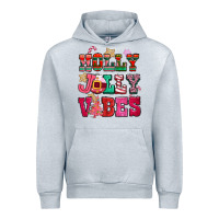 Heather Grey holly jolly vibes pink christmas Urban Hoodie - CowGirlArtShop