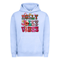 Pigment Grape Ice holly jolly vibes pink christmas Urban Hoodie - CowGirlArtShop