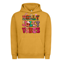 Pigment Peanut Butter holly jolly vibes pink christmas Urban Hoodie - CowGirlArtShop