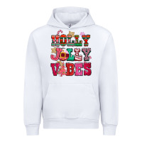 White holly jolly vibes pink christmas Urban Hoodie - CowGirlArtShop