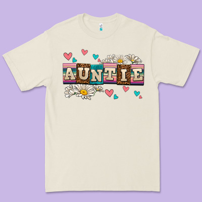 Daisy Auntie Premium Tee Designed By Adodesignshop