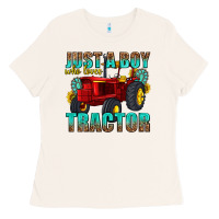 Bone just a boy who loves tractor Ladies Tee - texasbilliewilder