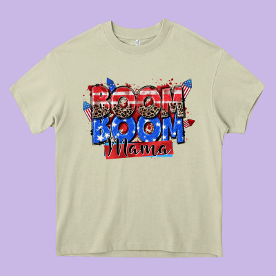Boom Boom Mama Heavy Core Tee Designed By Zillion Design Studio