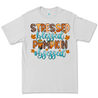 Dove Grey stressed blessed pumpkin obsessed Premium Tee - Zillion Design Studio