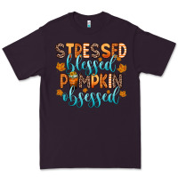 Plum stressed blessed pumpkin obsessed Premium Tee - Zillion Design Studio