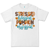 White stressed blessed pumpkin obsessed Premium Tee - Zillion Design Studio