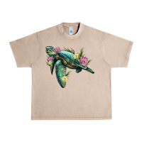 French Oak sea turtle with lotus Urban Heavy Tee - Artiststas