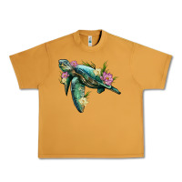 Peanut Butter sea turtle with lotus Urban Heavy Tee - Artiststas