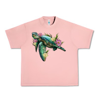 Salmon sea turtle with lotus Urban Heavy Tee - Artiststas