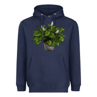 Navy Peace Lily Heavyweight Hoodie - LillyAllenDesigns