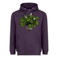 Plum Peace Lily Heavyweight Hoodie - LillyAllenDesigns
