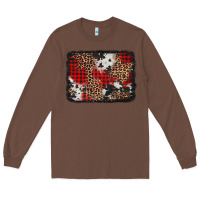 Chestnut distressed cowhide leopard christmas background Long Sleeve Tee - Jasminsmagicworld