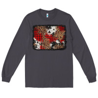 Smoke distressed cowhide leopard christmas background Long Sleeve Tee - Jasminsmagicworld