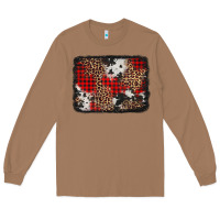 Toasted Coconut distressed cowhide leopard christmas background Long Sleeve Tee - Jasminsmagicworld