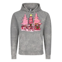 Cloud Rock pink christmas trees with gift box bbs Vintage Hoodie - BundleAndBundleShop
