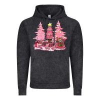 Vintage Black pink christmas trees with gift box bbs Vintage Hoodie - BundleAndBundleShop