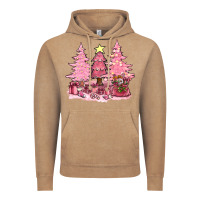 Vintage Coffee pink christmas trees with gift box bbs Vintage Hoodie - BundleAndBundleShop
