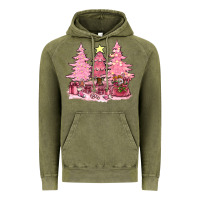 Vintage Olive pink christmas trees with gift box bbs Vintage Hoodie - BundleAndBundleShop