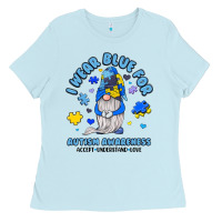 Baby Blue i wear blue for autism awareness Ladies Tee - JahusDesignShop