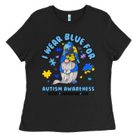 I Wear Blue For Autism Awareness Ladies Tee | Teevron