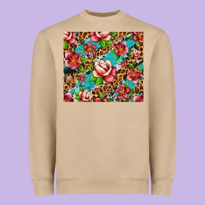 Tropical Flowers Heavyweight Sweatshirt Designed By Artiststas