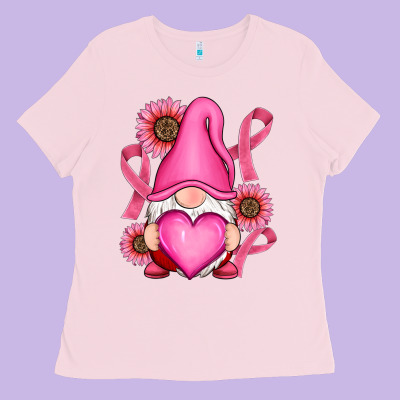 Ladies Tee Breast Cancer gnomes