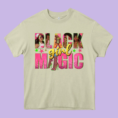 Black Girl Magic With Afro Black Women Heavy Core Tee Designed By Texasbilliewilder