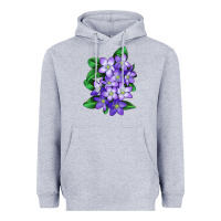 Heather Grey Mayflower Plant Illustrations Heavyweight Hoodie - LillyAllenDesigns