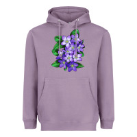 Lavender Mayflower Plant Illustrations Heavyweight Hoodie - LillyAllenDesigns