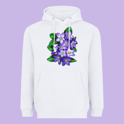 Mayflower Plant Illustrations Heavyweight Hoodie Designed By Lillyallendesigns