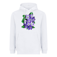 White Mayflower Plant Illustrations Heavyweight Hoodie - LillyAllenDesigns