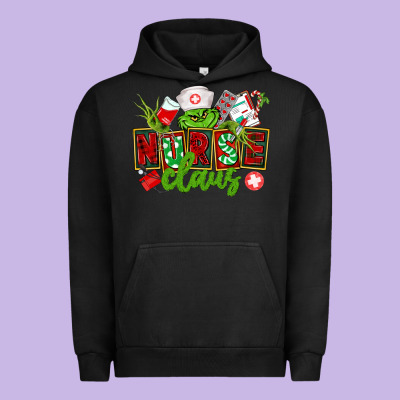 Nurse Claus Christmas Urban Hoodie Designed By Cowgirlartshop