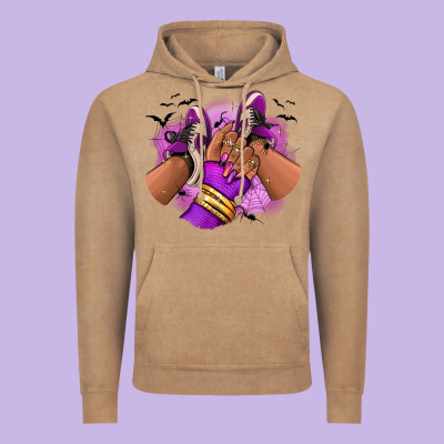 Halloween Afro Sneakers Vintage Hoodie Designed By Ranaportraitstore