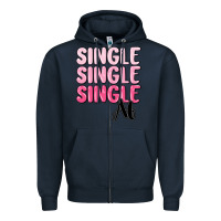 Navy single af Zipper Hoodie - MaliasSmallBusiness