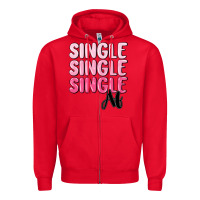 Red single af Zipper Hoodie - MaliasSmallBusiness