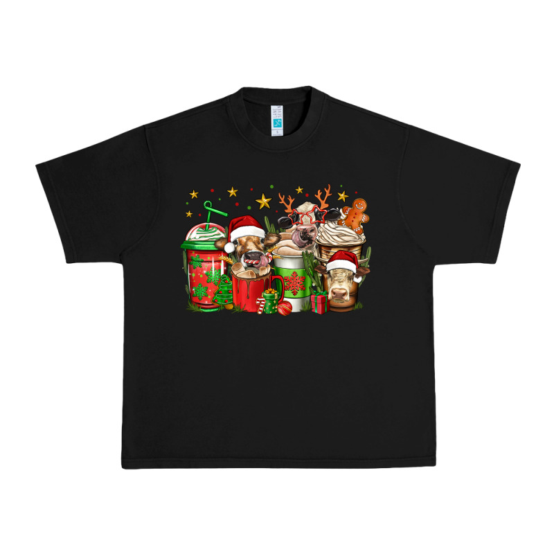 Christmas Cows Coffee Urban Heavy Tee by Jasminsmagicworld | Teevron