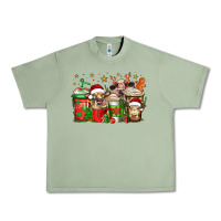 Oil Green christmas cows coffee Urban Heavy Tee - Jasminsmagicworld