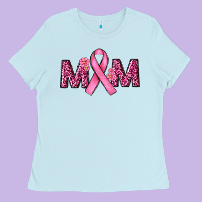 Ladies Tee Breast Cancer Awareness Mom