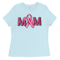 Baby Blue Breast Cancer Awareness Mom Ladies Tee - RanaPortraitStore