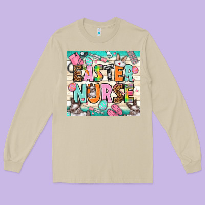 Easter Nurse Long Sleeve Tee Designed By Nancycooperartshop