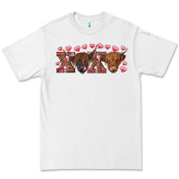 White xoxo highland cows Premium Tee - RanaPortraitStore