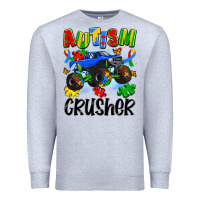 Heather Grey autism crusher Premium Sweatshirt - Artiststas