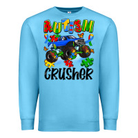 Ocean Blue autism crusher Premium Sweatshirt - Artiststas
