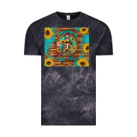 Cloud Black i hate everyone but coffee helps western skeleton coffee sunflowers Vintage Tee - Artiststas