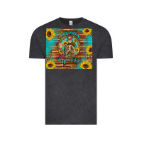 Vintage Black i hate everyone but coffee helps western skeleton coffee sunflowers Vintage Tee - Artiststas