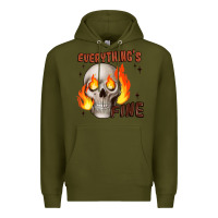 Army Green everythings fine Premium Hoodie - JahusDesignShop