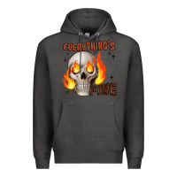 Charcoal Heather everythings fine Premium Hoodie - JahusDesignShop