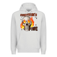 Dove Grey everythings fine Premium Hoodie - JahusDesignShop