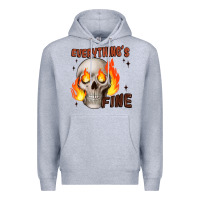Heather Grey everythings fine Premium Hoodie - JahusDesignShop